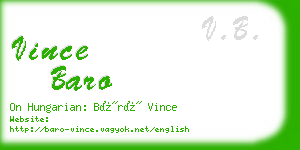 vince baro business card